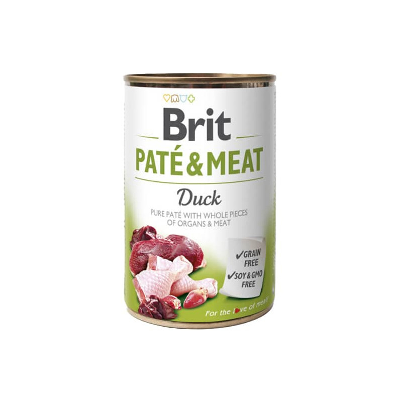 BRIT CARE PATÉ & MEAT LATA - PATO 400 G