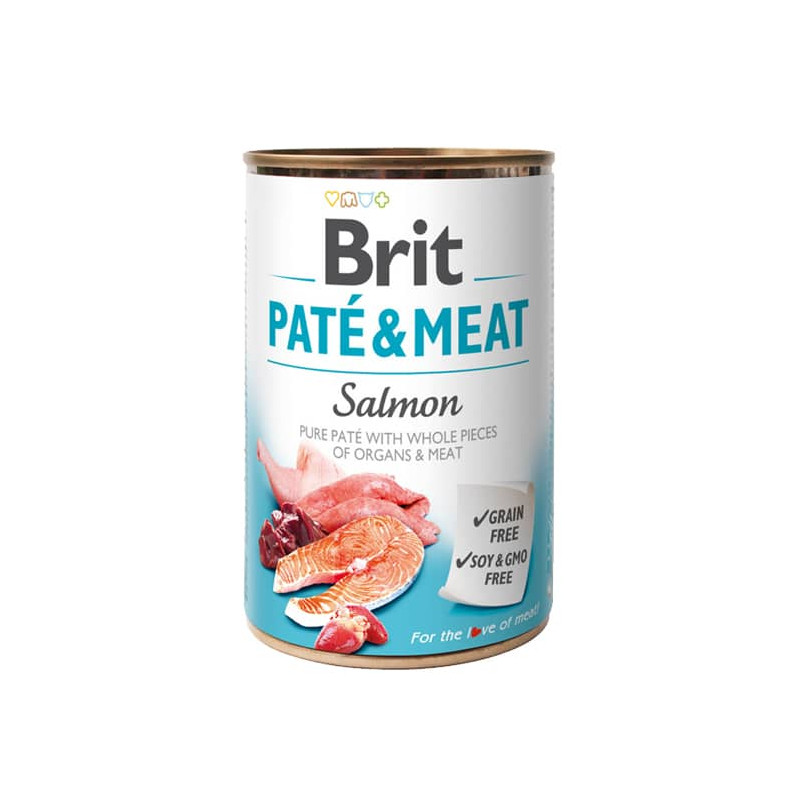 BRIT CARE PATÉ & MEAT LATA - SALMON 400 G