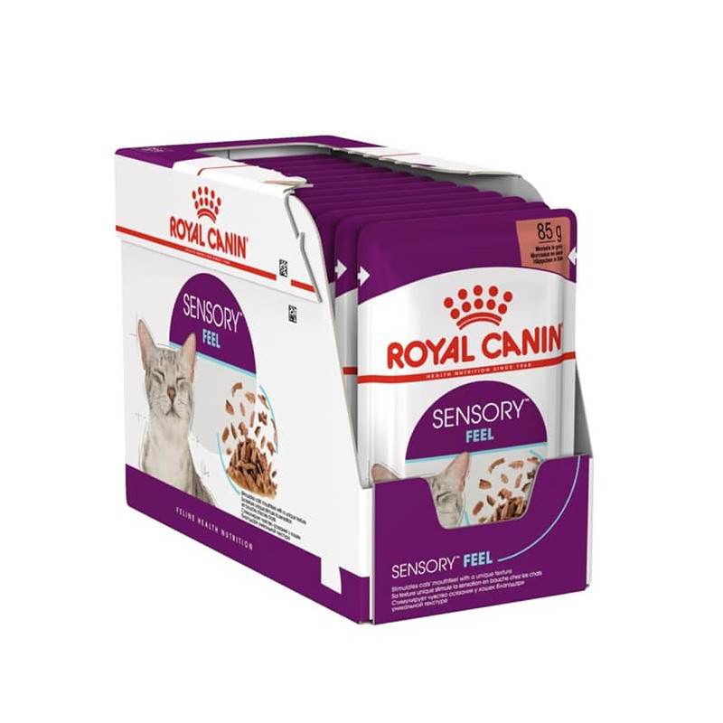 ROYAL CANIN SENSORY FEEL GRAVY POUCH FELINO - PACK 12