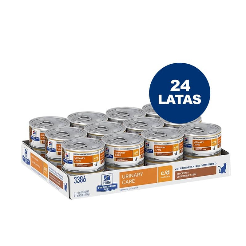 HILL´S PRESCRIPTION DIET LATA C/D URINARY CARE MULTICARE FELINO - 24 LATAS