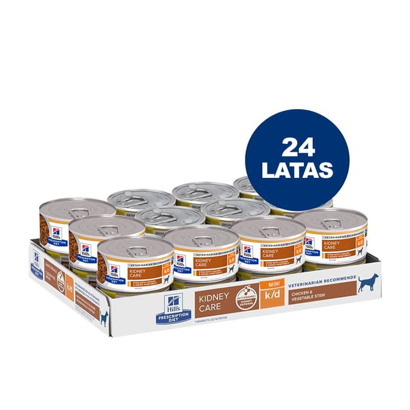 HILL´S PRESCRIPTION DIET MINI K/D LATA CANINO - PACK 24 LATAS