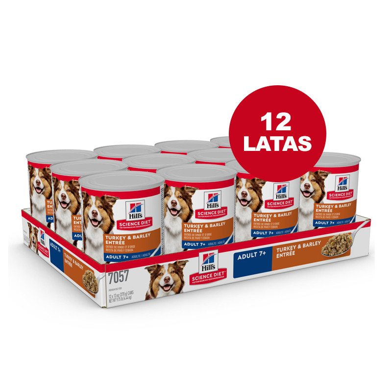 HILL´S SCIENCE DIET LATA ADULTO 7+ CHICKEN & BARLEY ENTRÉE - PACK 12 LATAS