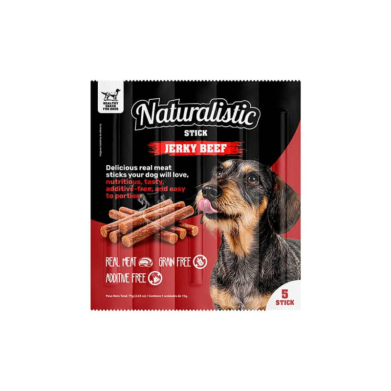 NATURALISTIC STICK JERKY BEEF 5 UNIDADES