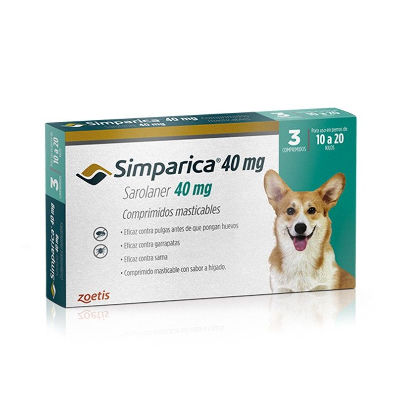 SIMPARICA 40 MG - 10 A 20 KG