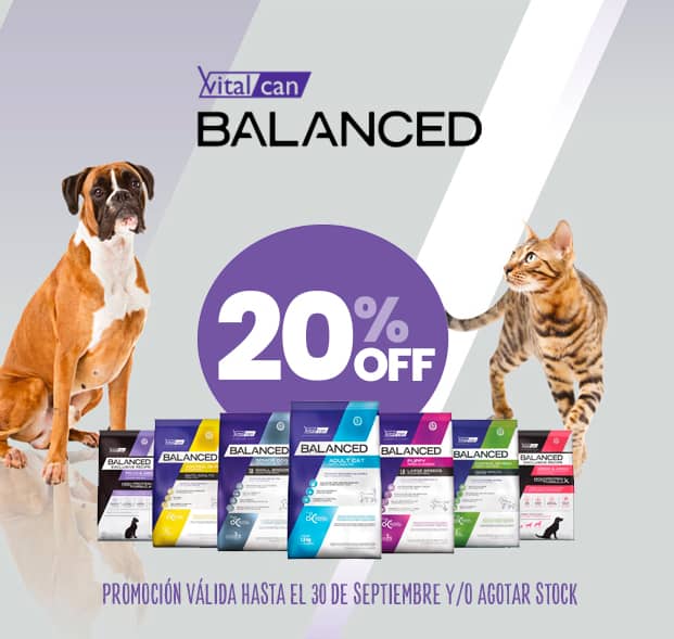 Descuento 20% en alimentos Vitalcan Balanced | Best for Pets