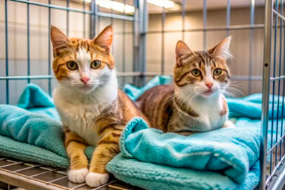 Preparativos para adopción de gatos