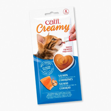 CATIT CREAMY SALMÓN CON CAMARONES