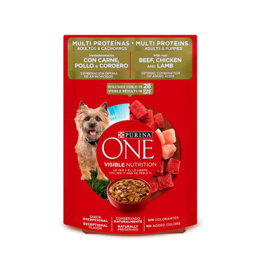 PURINA ONE ALIMENTO HÚMEDO PERROS - MULTIPROTEÍNAS
