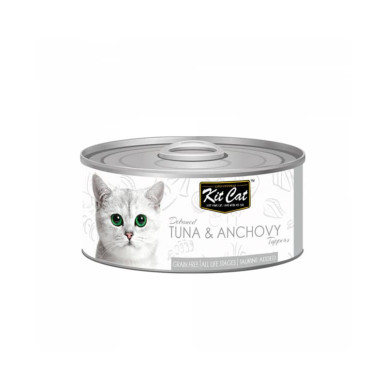 KIT CAT DEBONED TUNA & ANCHOVY TOPPERS LATA