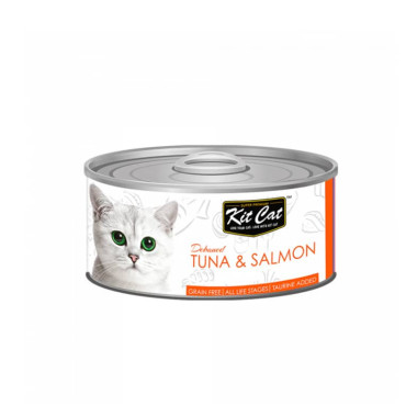 KIT CAT DEBONED TUNA & SALMON TOPPERS LATA