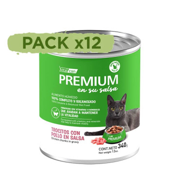 VITALCAN PREMIUM EN SU SALSA - GATO ADULTO - POLLO