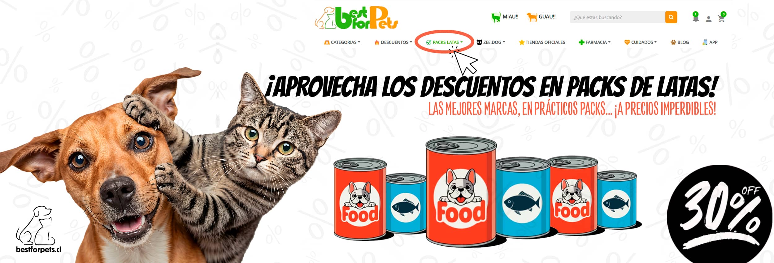 Descuentos en Packs de latas | Best for Pets