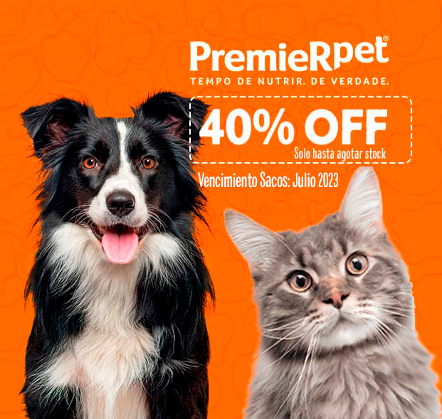 40% OFF Alimentos PremieR pet para mascotas